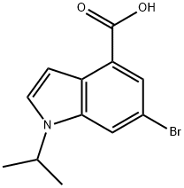 6-bromo-1-isopropyl-1H-indole-4-carboxylic acid 구조식 이미지