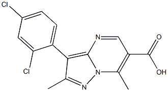 3-(2,4-dichlorophenyl)-2,7-dimethylpyrazolo[1,5-a]pyrimidine-6-carboxylic acid Structure