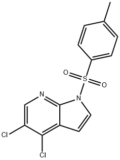 4,5-dichloro-1-tosyl-1H-pyrrolo[2,3-b]pyridine Structure