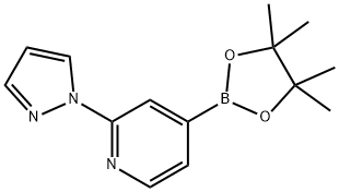 2-(1H-pyrazol-1-yl)-4-(4,4,5,5-tetramethyl-1,3,2-dioxaborolan-2-yl)pyridine Structure