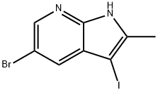 5-bromo-3-iodo-2-methyl-1H-pyrrolo[2,3-b]pyridine Structure