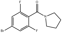 1-[(4-Bromo-2,6-difluorophenyl)carbonyl]pyrrolidine Structure