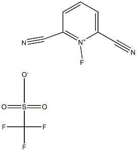 2,6-Dicyano-1-fluoropyridin-1-ium trifluoromethanesulfonate 구조식 이미지
