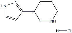 Piperidine, 3-(1H-pyrazol-3-yl)-, hydrochloride Structure