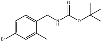 tert-Butyl 4-bromo-2-methylbenzylcarbamate 구조식 이미지