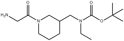 [1-(2-Amino-acetyl)-piperidin-3-ylmethyl]-ethyl-carbamic acid tert-butyl ester Structure