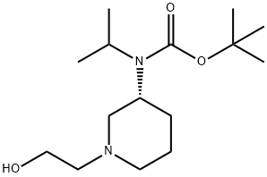 [(R)-1-(2-Hydroxy-ethyl)-piperidin-3-yl]-isopropyl-carbamic acid tert-butyl ester Structure