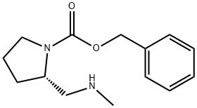 (S)-N-CBZ- 2-((methylamino)methyl)pyrrolidine 구조식 이미지