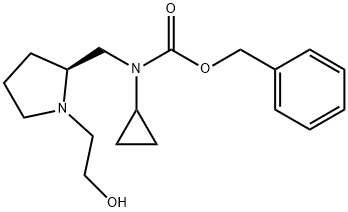 Cyclopropyl-[(S)-1-(2-hydroxy-ethyl)-pyrrolidin-2-ylmethyl]-carbamic acid benzyl ester Structure