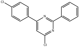 4-클로로-6-(4-클로로페닐)-2-페닐피리미딘 구조식 이미지
