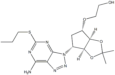 1354945-69-9 2-[[(3aR,4S,6R,6aS)-6-(7-azanyl-5-propylsulfanyl-[1,2,3]triazolo[4,5-d]pyrimidin-3-yl)-2,2-dimethyl-4,5,6,6a-tetrahydro-3aH-cyclopenta[d][1,3]dioxol-4-yl]oxy]ethanol