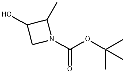 tert-butyl 3-hydroxy-2-methylazetidine-1-carboxylate 구조식 이미지