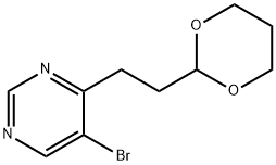 5-bromo-4-[2-(1,3-dioxan-2-yl)ethyl]Pyrimidine Structure