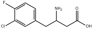 3-Amino-4-(3-chloro-4-fluorophenyl)butyric Acid 구조식 이미지