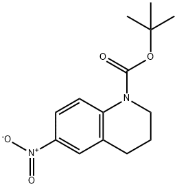 6-Nitro-3,4-dihydro-2H-quinoline-1-carboxylic acid tert-butyl ester 구조식 이미지