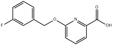 6-((3-fluorobenzyl)oxy)picolinic acid 구조식 이미지