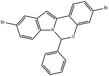 3,10-dibromo-6-phenyl-6H-benzo[5,6][1,3]oxazino[3,4-a]indole Structure