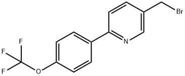 5-(Bromomethyl)-2-(4-trifluoromethoxyphenyl)pyridine Structure