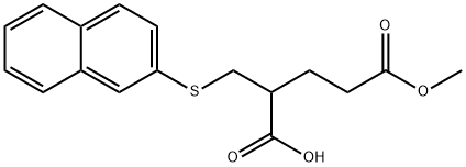 5-methoxy-2-((naphthalen-2-ylthio)methyl)-5-oxopentanoic acid(WXG02210) Structure