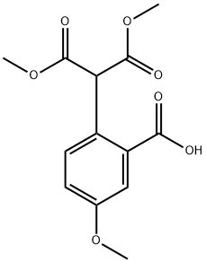 2-(di(methoxycarbonyl)methyl)-5-methoxybenzoic acid 구조식 이미지