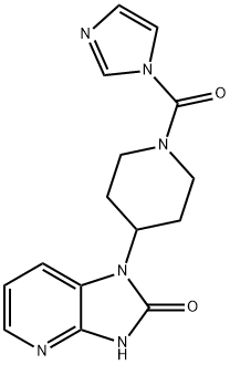 1-(1-(1H-imidazole-1-carbonyl)piperidin-4-yl)-1H-imidazo[4,5-b]pyridin-2(3H)-one 구조식 이미지
