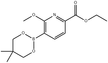 Ethyl 5-(5,5-dimethyl-1,3,2-dioxaborinan-2-yl)-6-methoxypicolinate 구조식 이미지