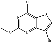 7-Bromo-4-chloro-2-methylsulfanyl-thieno[3,2-d]pyrimidine 구조식 이미지