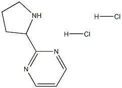 2-Pyrrolidin-2-yl-pyrimidine dihydrochloride 구조식 이미지