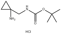 (1-Amino-cyclopropylmethyl)-carbamic acid tert-butyl ester hydrochloride 구조식 이미지