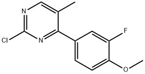 2-Chloro-4-(3-fluoro-4-methoxyphenyl)-5-methylpyrimidine Structure