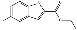 Benzo[b]thiophene-2-carboxylic acid, 5-fluoro-, ethyl ester 구조식 이미지