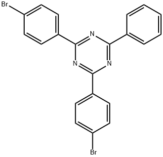 2,4-bis(4-bromophenyl)-6-phenyl-1,3,5-triazine 구조식 이미지