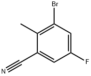 3-bromo-5-fluoro-2-methylbenzonitrile 구조식 이미지