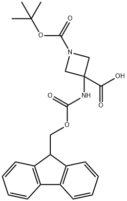 1-Boc-3-(Fmoc-amino)-3-azetidinecarboxylic acid Structure