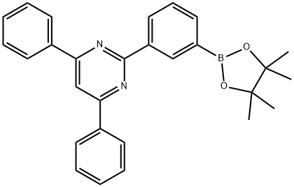 4,6-diphenyl-2-(3-(4,4,5,5-tetramethyl-1,3,2-dioxaborolan-2-yl)phenyl)pyrimidine Structure