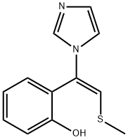 Phenol, 2-[1-(1H-imidazol-1-yl)-2-(methylthio)ethenyl]- Structure