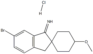 (1r,4r)-6'-bromo-4-methoxyspiro[cyclohexane-1,2'-inden]-1'(3'H)-imine hydrochloride Structure