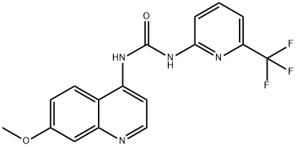 1-(7-Methoxyquinolin-4-yl)-3-[6-(trifluoromethyl)pyridin-2-yl]urea Structure