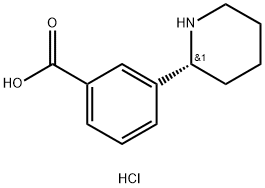 (R)-3-(piperidin-2-yl)benzoic acid hydrochloride Structure