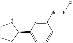 (R)-2-(3-bromophenyl)pyrrolidine hydrochloride 구조식 이미지