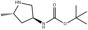 (3S,5S)-(5-Methyl-pyrrolidin-3-yl)-carbamic acid tert-butyl ester Structure