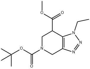 5-Tert-Butyl 7-Methyl 1-Ethyl-6,7-Dihydro-1H-[1,2,3]Triazolo[4,5-C]Pyridine-5,7(4H)-Dicarboxylate Structure