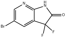 5-bromo-3,3-difluoro-1H,2H,3H-pyrrolo[2,3-b]pyridin-2-one 구조식 이미지