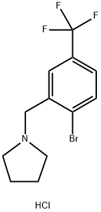 1-[[2-Bromo-5-(trifluoromethyl)phenyl]methyl]-pyrrolidine hydrochloride Structure