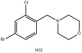 4-[(Bromo-2-chlorophenyl)methyl]morpholine hydrochloride Structure