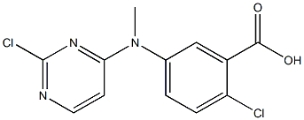 2-Chloro-5-((2-chloropyrimidin-4-yl)(methyl)amino)benzoic acid Structure