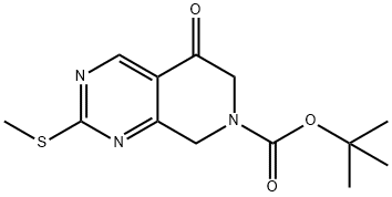 tert-butyl 2-(methylsulfanyl)-5-oxo-5H,6H,7H,8H-pyrido[3,4-d]pyrimidine-7-carboxylate 구조식 이미지