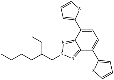 2-(2-ethylhexyl)-4,7-di-(thiophene-2-yl)-2,1,3-benzotriazole 구조식 이미지