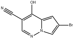 6-bromo-4-hydroxypyrrolo[1,2-b]pyridazine-3-carbonitrile 구조식 이미지