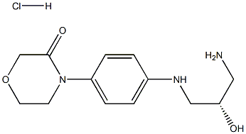 (S)-4-(4-((3-amino-2-hydroxypropyl)amino)phenyl)morpholin-3-one hydrochloride Structure